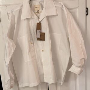 Nicholas Daley White Patch Cotton Shirt - Tags On